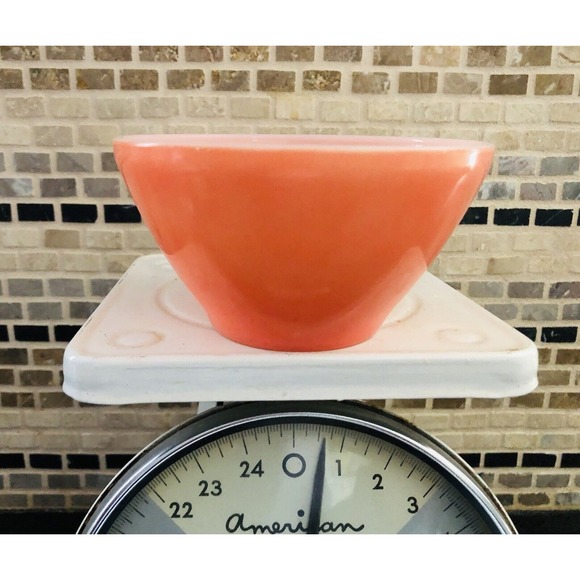 Fire King Other - Vintage Fire King Fired-on Coral Cereal Bowl Slant Side Davy Crockett HTF‎